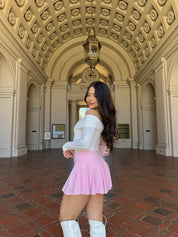 Dainty Pleated Skort (Blush)
