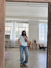 Canvas Cotton Boyfriend Tee (Light Blue)
