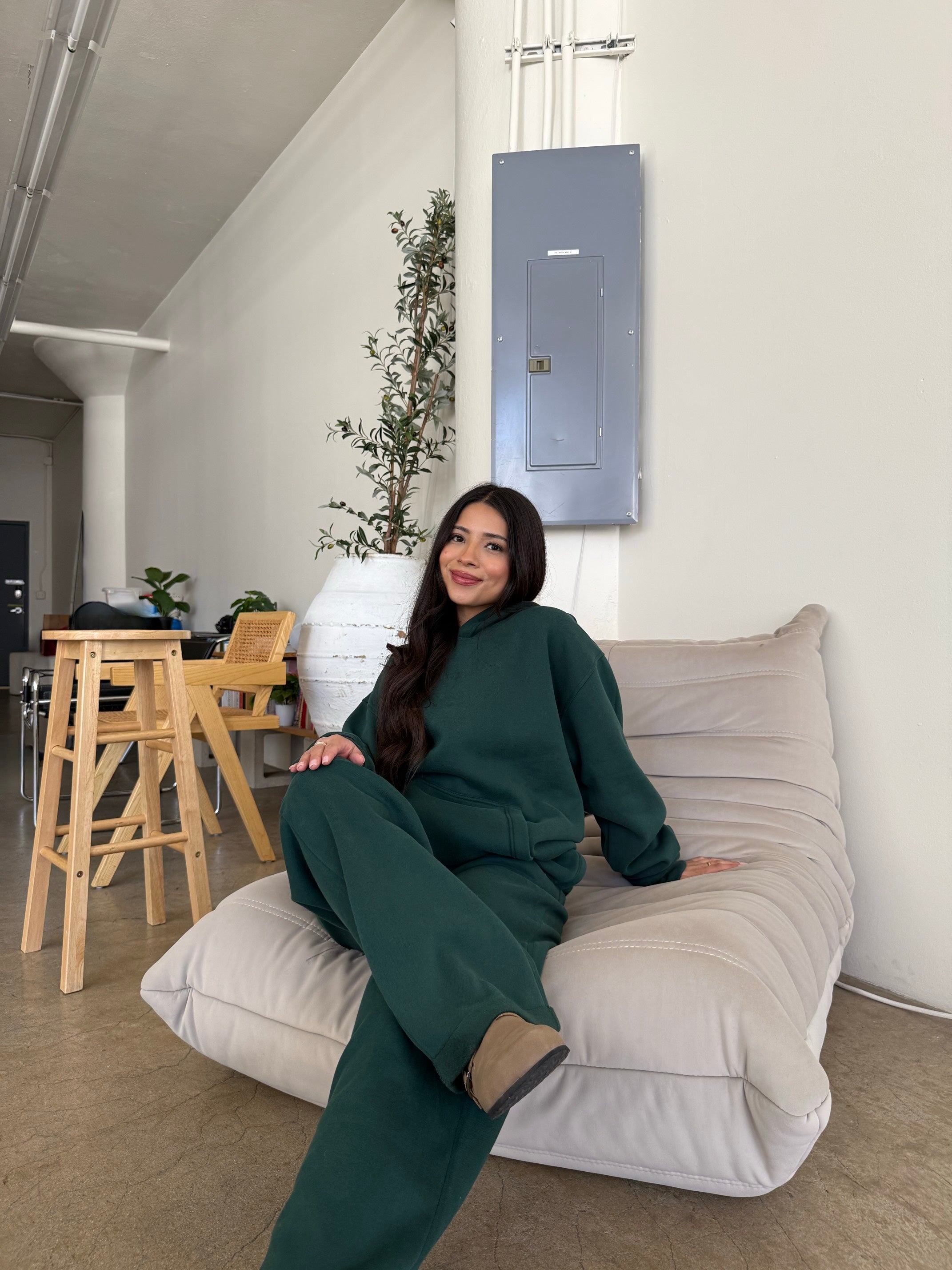 Serene Fleece Hoodie (Hunter)