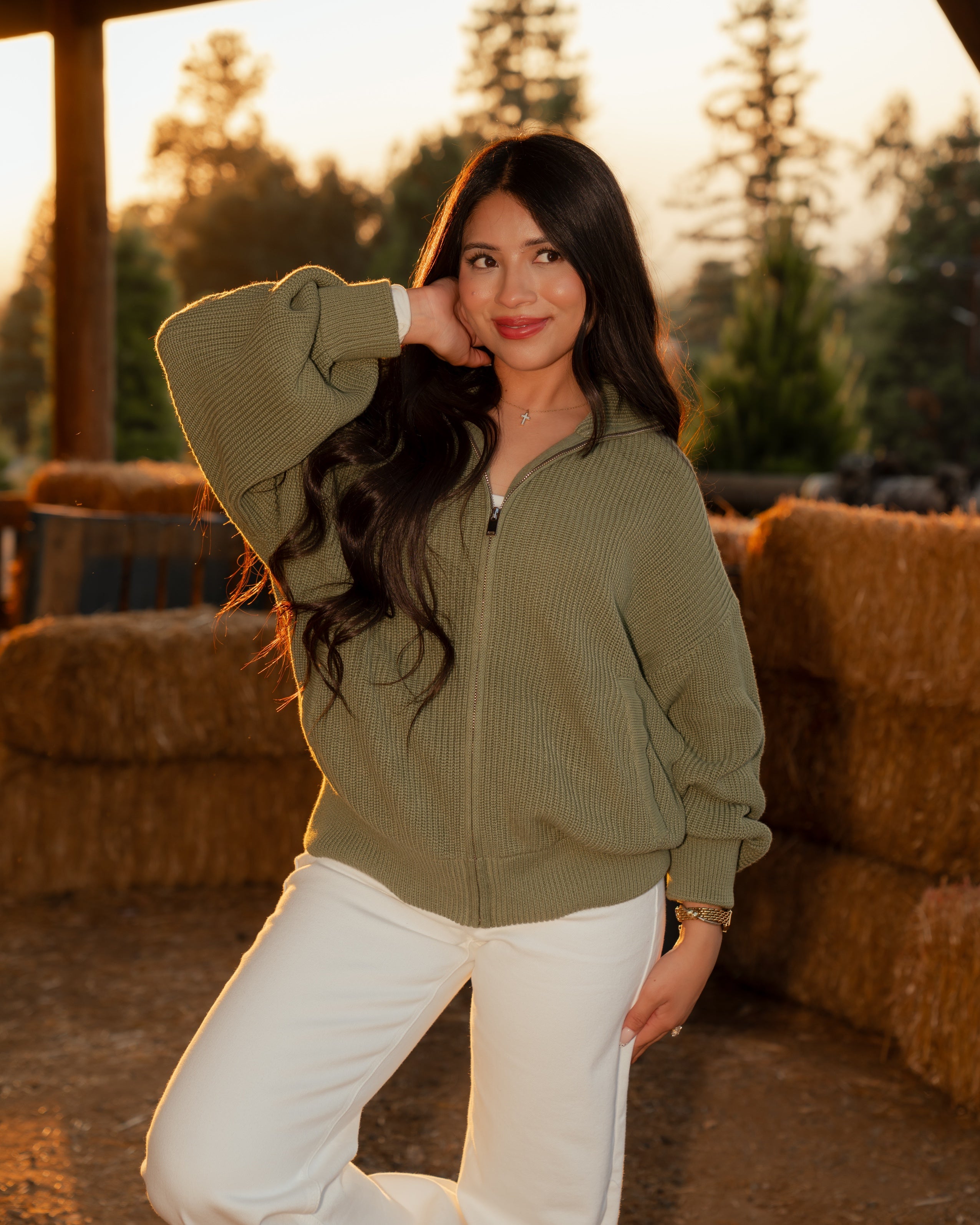 Brown Sugar Oversized Knit (Olive)