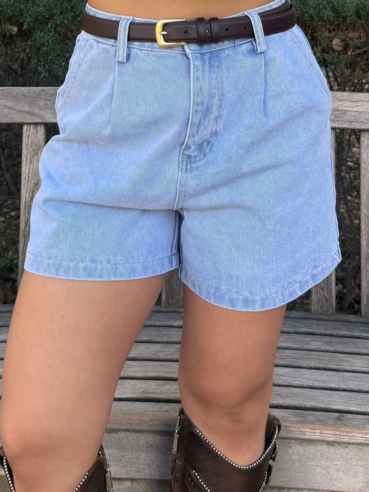 Indigo Denim Shorts (Light Denim)