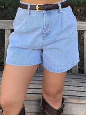 Indigo Denim Shorts (Light Denim)