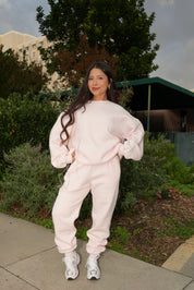 Simple Things Cuffed Sweatpants (Baby Pink)