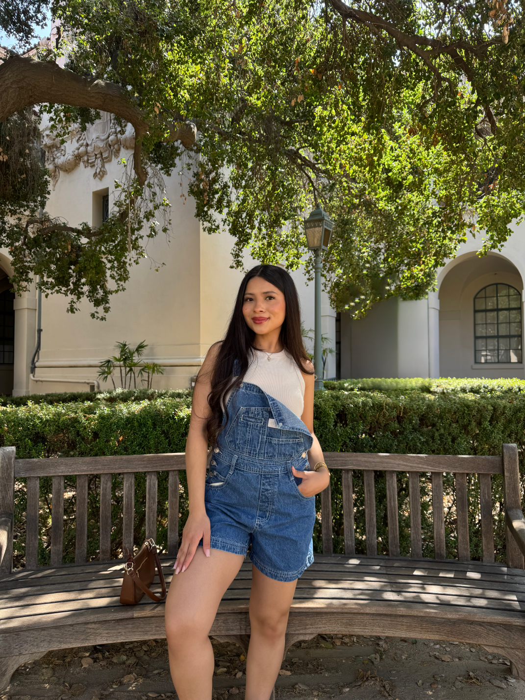 Soft Hour Short Overalls (Vintage Denim)