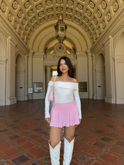 Dainty Pleated Skort (Blush)