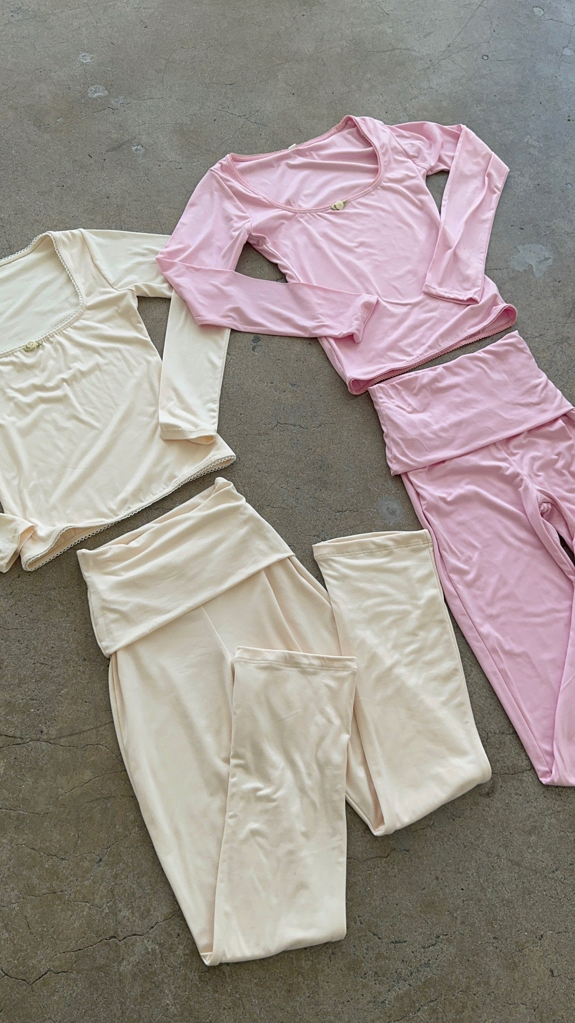 Ballerina Flower Double Layered Set (Light Pink)