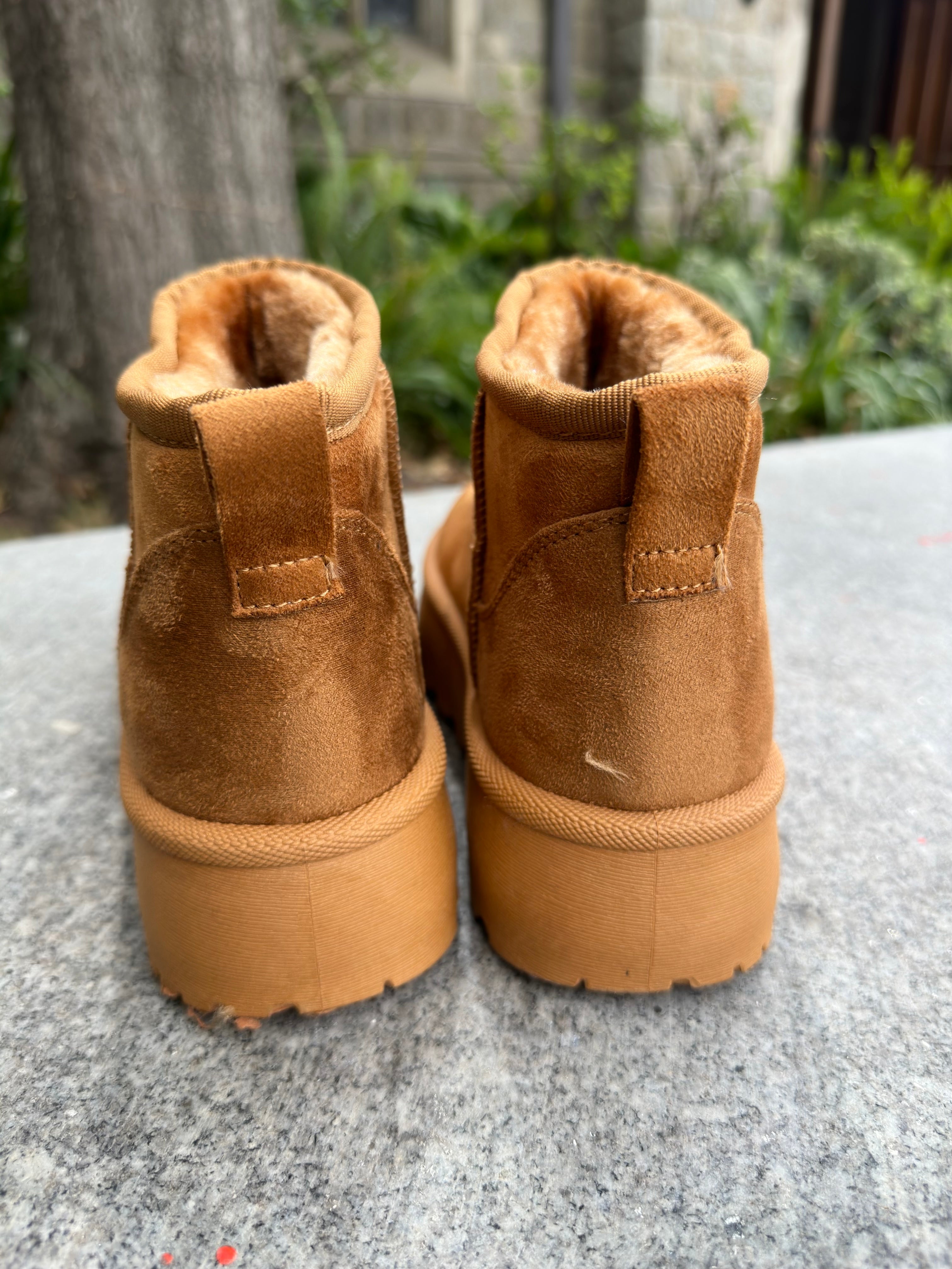 Snugg Ultra Mini Platform Boots (Camel)