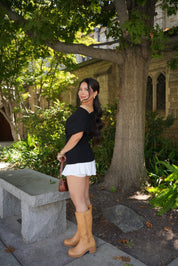 Dainty Pleated Skort (White)
