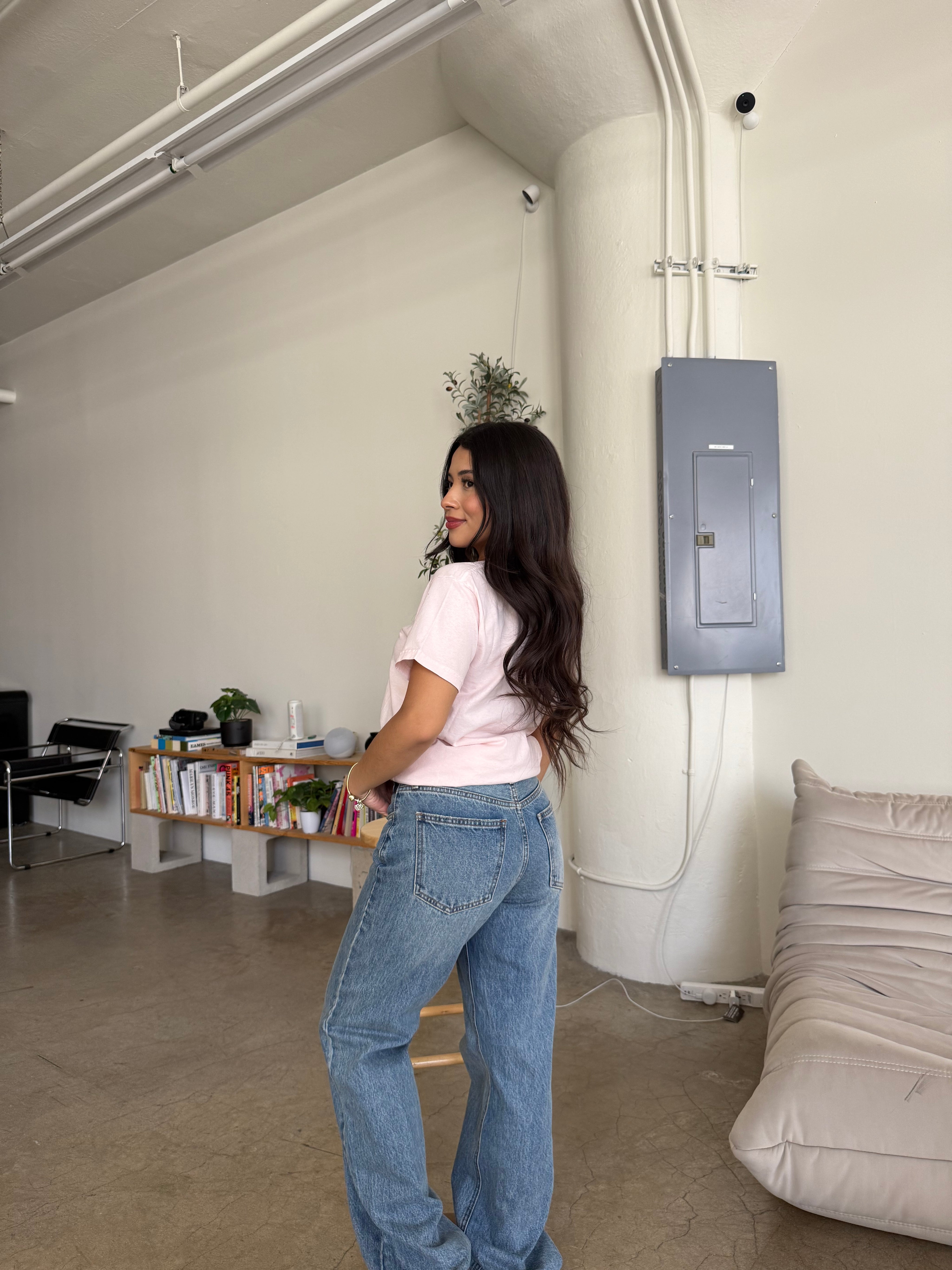Canvas Cotton Boyfriend Tee (Baby Pink)