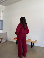 Serene Fleece Sweatpants (Cranberry)