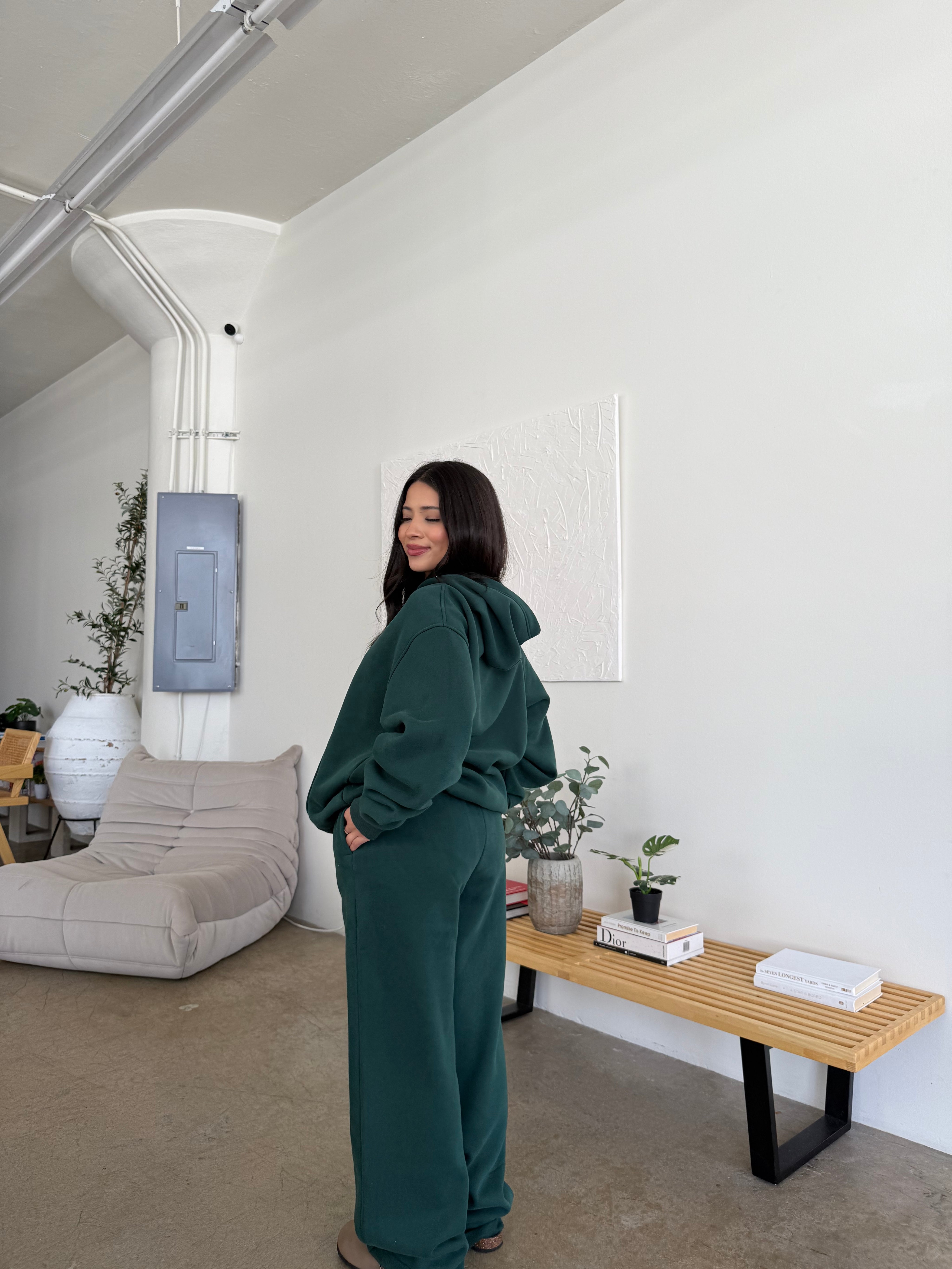 Serene Fleece Sweatpants (Hunter)