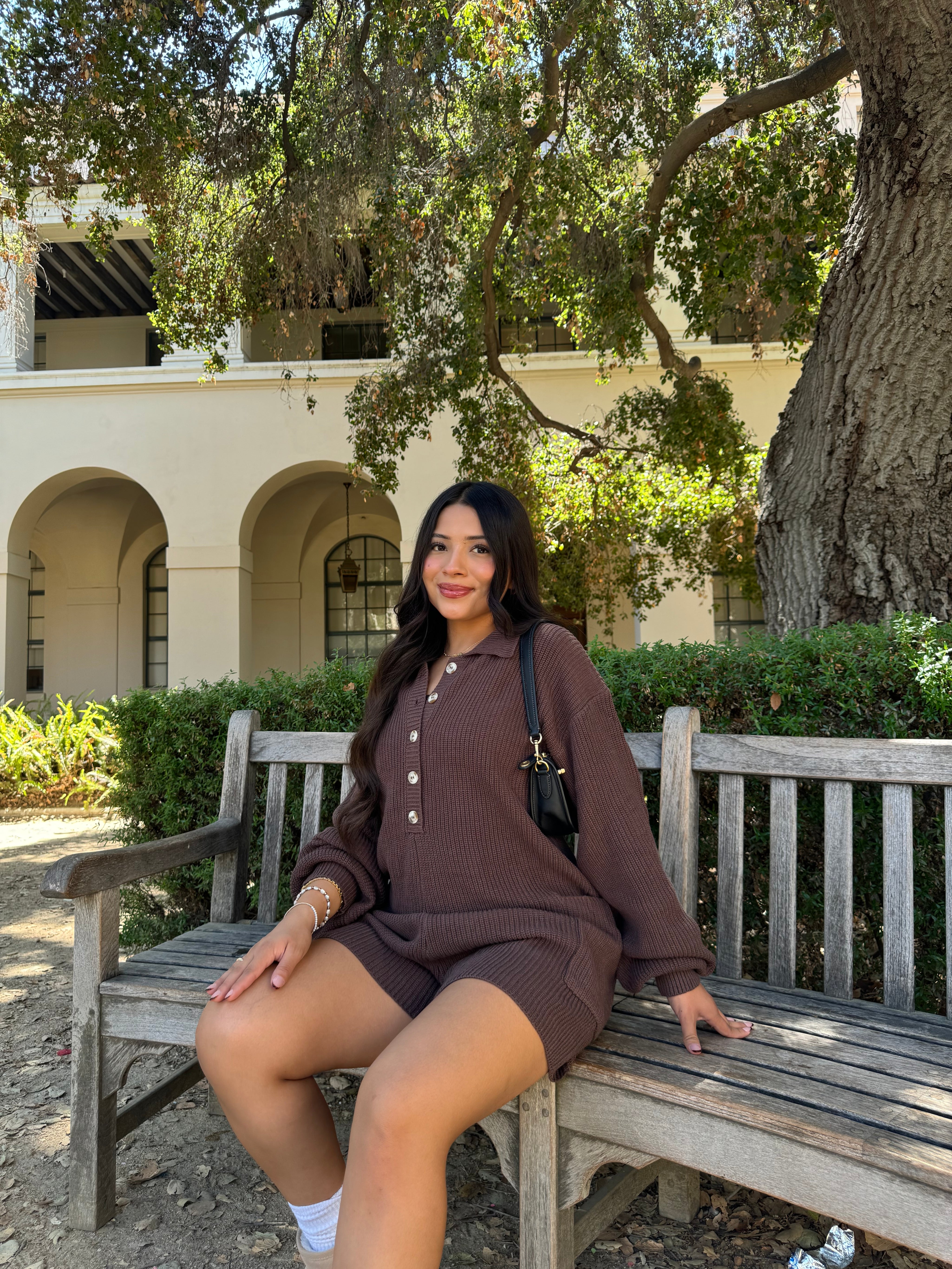 She's a Keeper Knit Romper (Chocolate Brown)