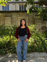 Hazel Cardigan Shrug (Cranberry)