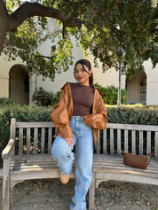 Late Nights Leather Jacket (Chestnut)