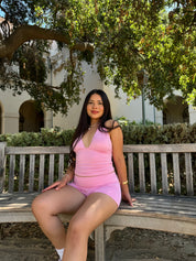 Lust Butter Halter Set (Baby Pink)