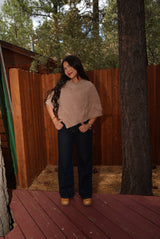 Sunday Drive Poncho (Taupe)