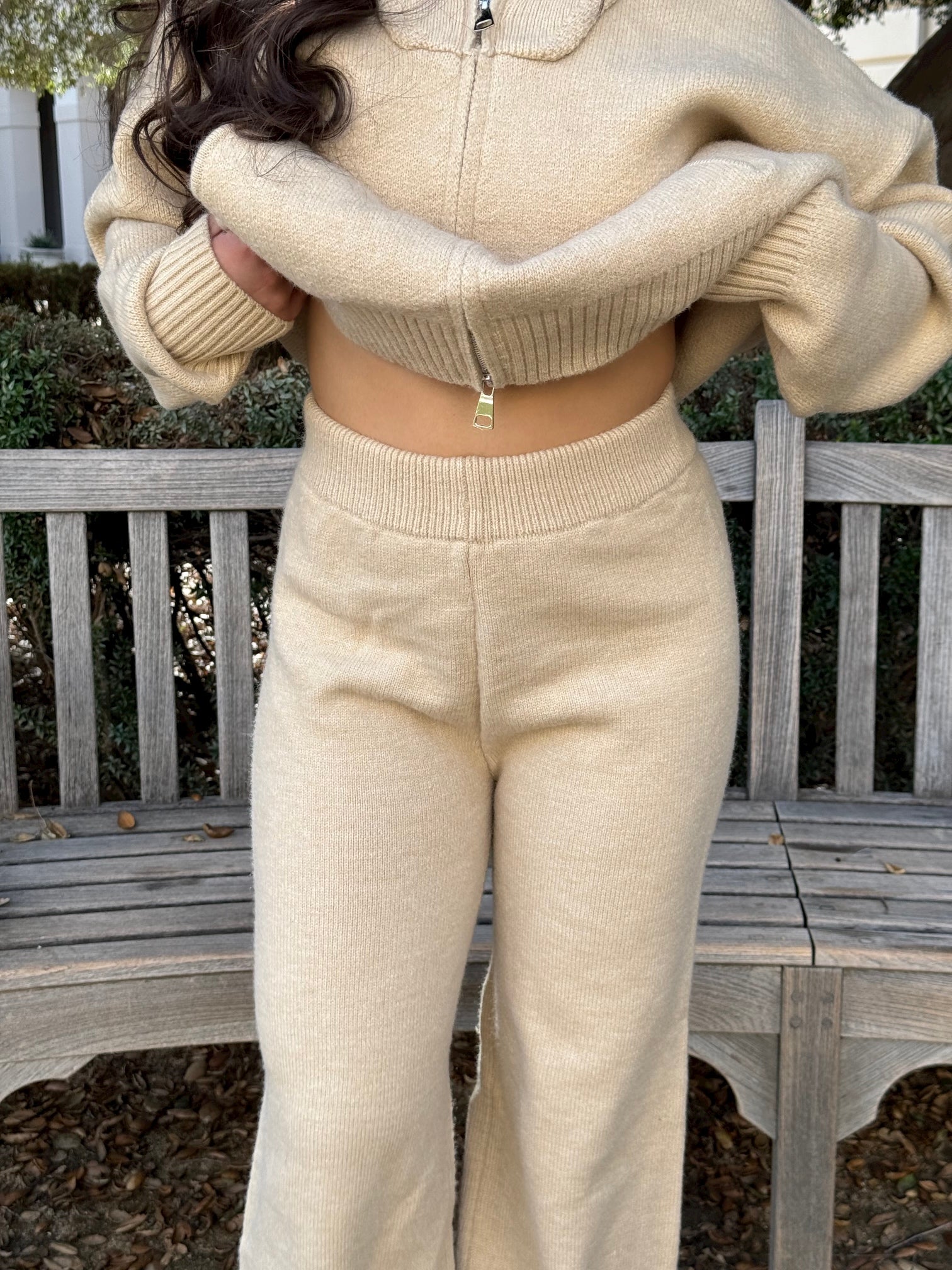 Love Cream Knit Set