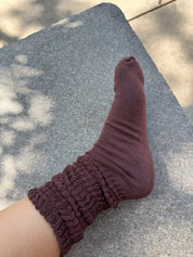 Slouchy Socks (Dark Brown)