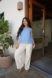 Pearl Denim Top