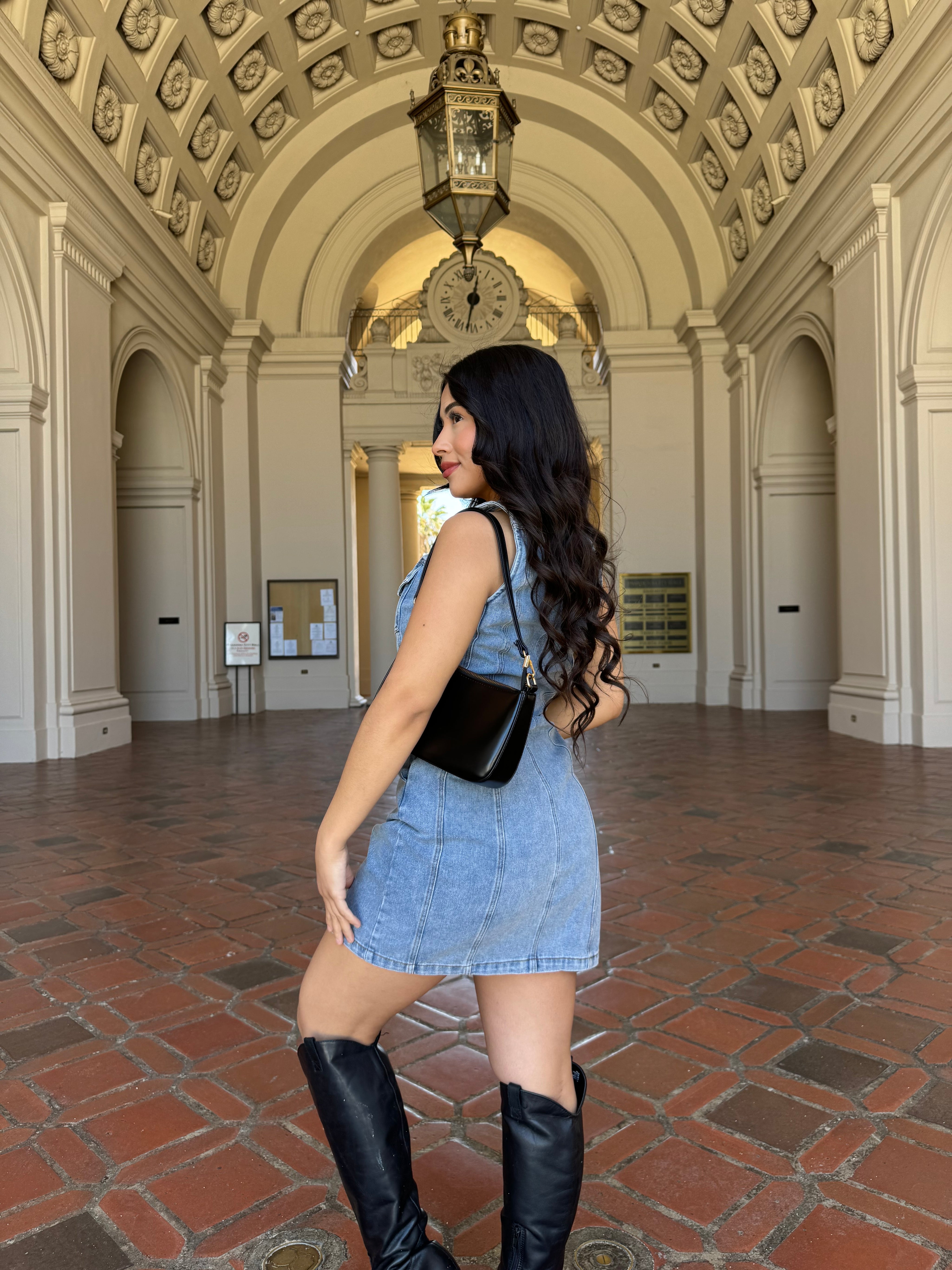 On Edge Denim Dress