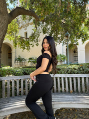 Love Letter Off the Shoulder Short Sleeve (Black)