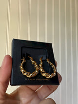 Gold Twisted Hoop