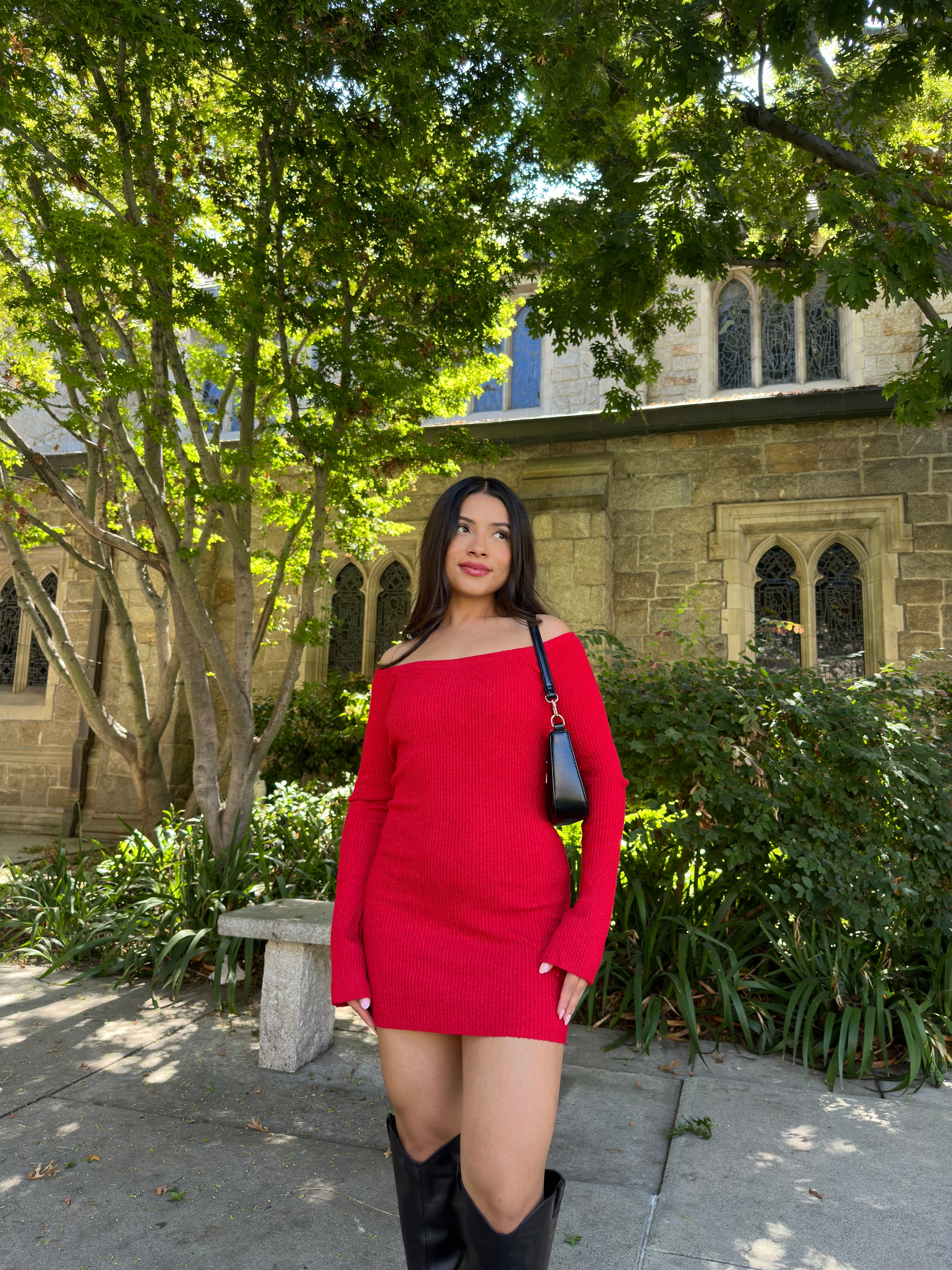 Bejeweled Knit Dress