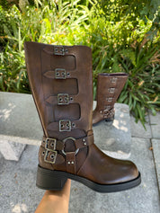 Moto Boots (Brown)