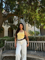 Gia Halter Top (Baby Yellow)