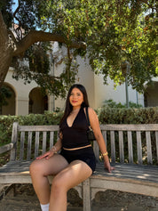 Lust Butter Halter Set (Black)