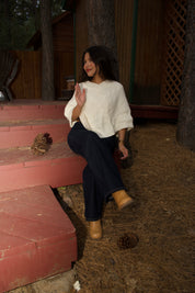 Sunday Drive Poncho (Cream)