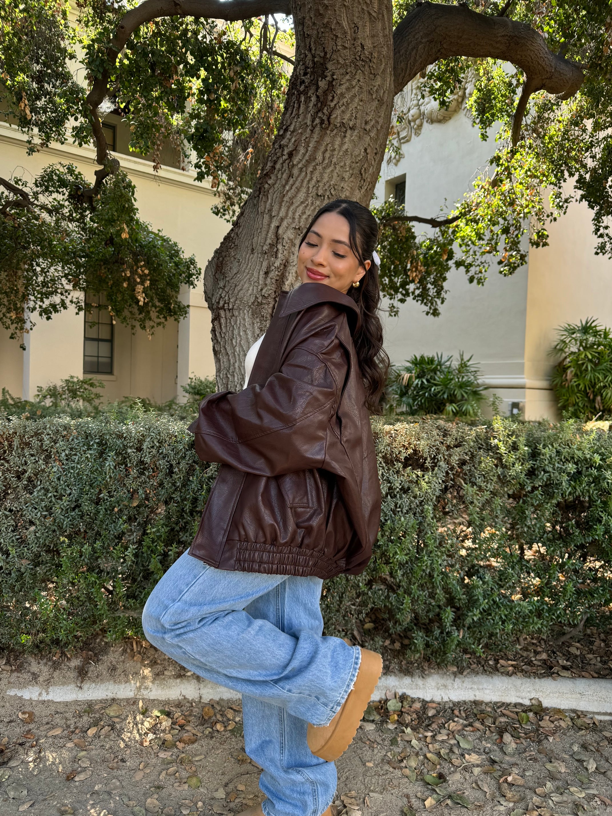 Late Nights Leather Jacket (Chocolate)