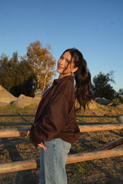 Maple Suede Bomber Jacket