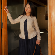 Cinnamon Ruffle Cardigan