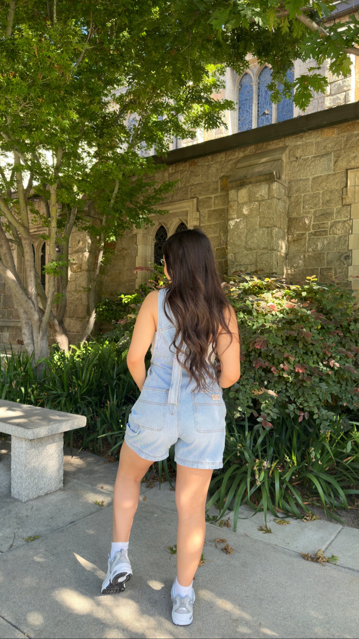 Denim Dreams Cargo Short Overalls (Light Denim)