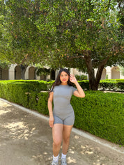 Self Care Day Jumpsuit (Heather Grey)
