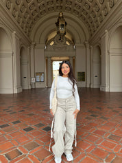 SOS Cargo Parachute Pants(Cream)