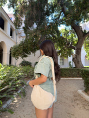 Renewal Denim Romper (Sage)