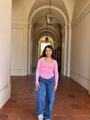 Butter Scoop Long Sleeve (Pink)