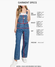 Lucky Girl Overalls (Charcoal )