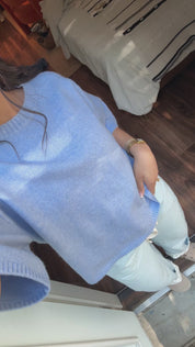 Lily Knit Top (Blue)