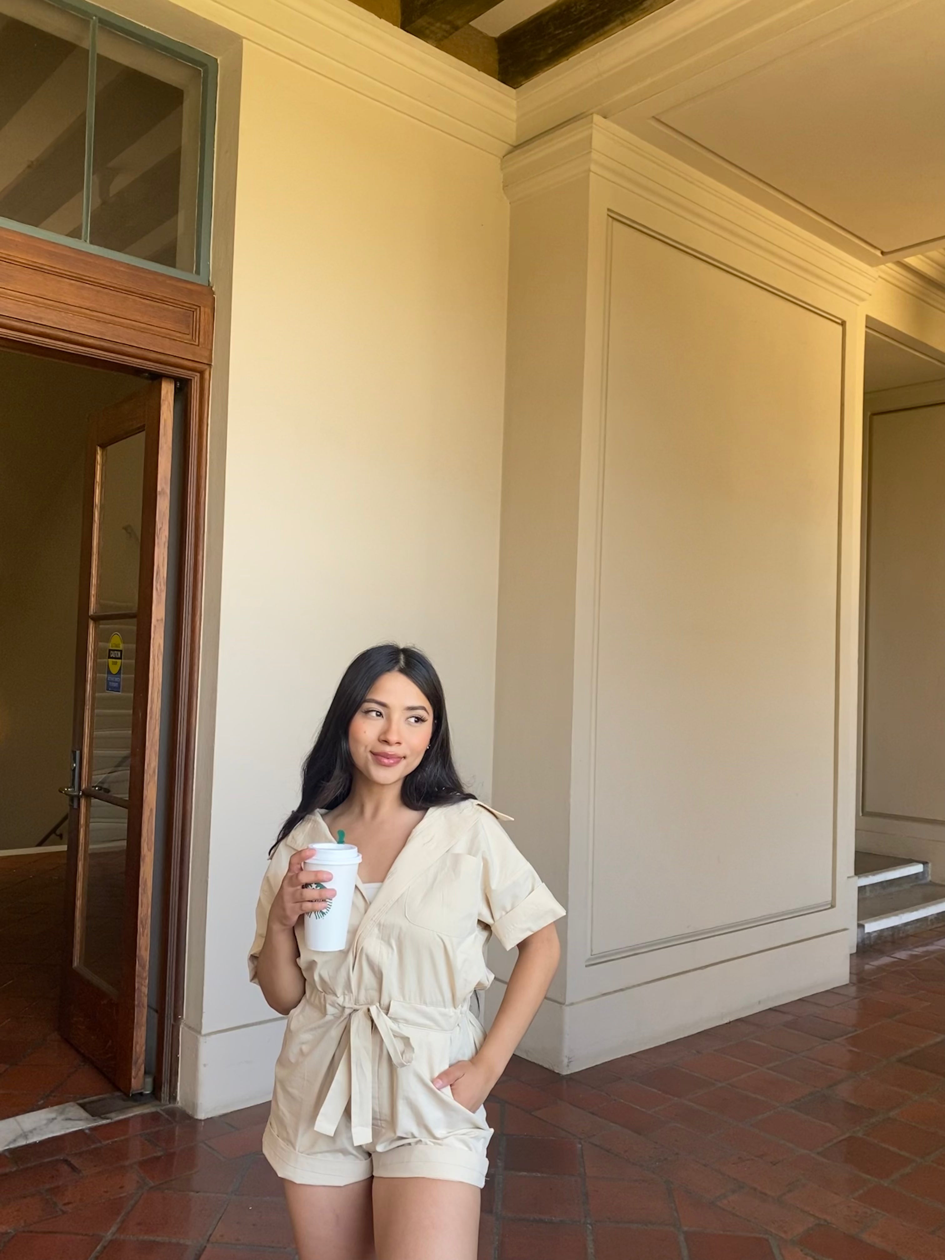 Coffee First Romper