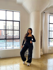 Soft Girl Parachute Pants (Onyx)