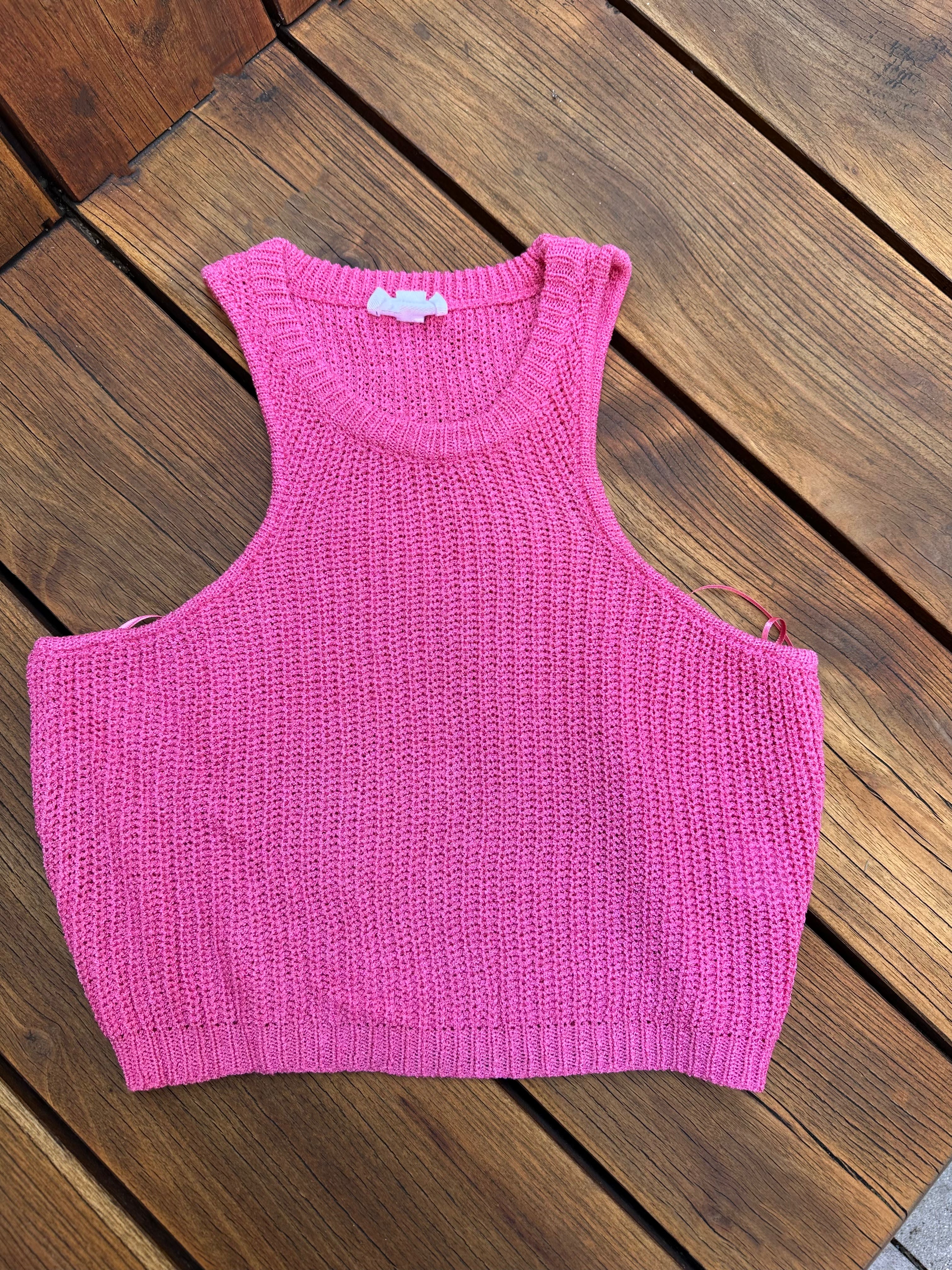 Flower Girl Crochet Top (Pink)