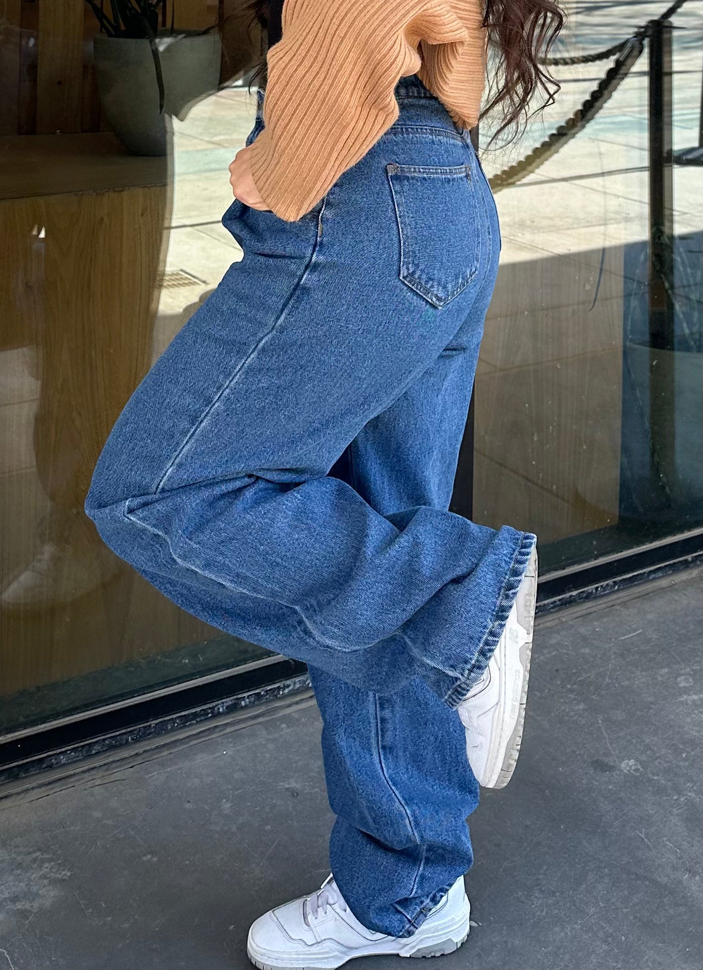 High Waisted Denim Mom Jeans